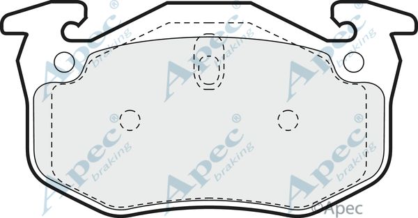 APEC BRAKING Комплект тормозных колодок, дисковый тормоз PAD891